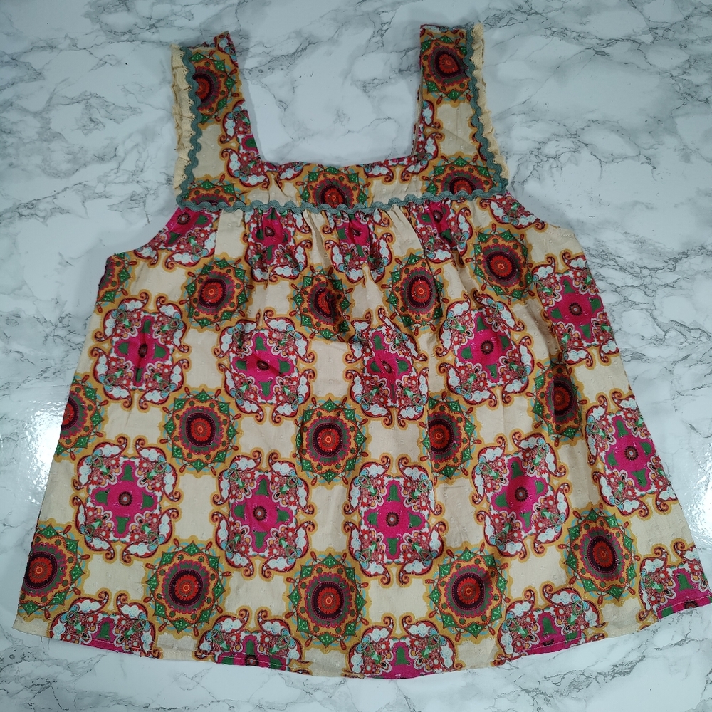 Anthropologie Let Me Be Bohemian Tank Top Size 8